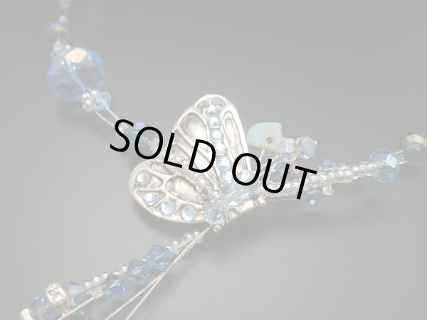 画像1: 【ＳＯＬＤ　ＯＵＴ　ありがとうございました！】（ギリシャアクセサリー）スワロフスキー・バタフライネックレス（シルバー）