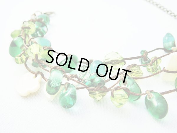 画像1: 【ＳＯＬＤ　ＯＵＴ　ありがとうございました！】【定価２８００円】（トルコアクセサリー）カラフルビーズブレスレット（緑）