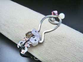 画像: 【ＳＯＬＤ　ＯＵＴ　ありがとうございました！】（ギリシャアクセサリー）スワロフスキー・お魚ブレスレット（ピンク）Ｂ