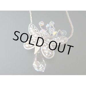 画像: 【ＳＯＬＤ　ＯＵＴ　ありがとうございました！】（ギリシャアクセサリー）スワロフスキークリスタル・バタフライネックレス（シルバー）