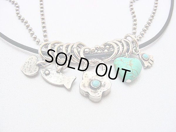 画像1: 【ＳＯＬＤ　ＯＵＴ　ありがとうございました！】（イスラエル）ターコイズチャームネックレス（シルバー）