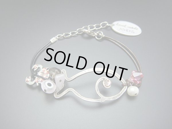 画像1: 【ＳＯＬＤ　ＯＵＴ　ありがとうございました！】（ギリシャアクセサリー）スワロフスキー・お魚ブレスレット（ピンク）Ｂ