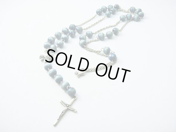 画像1: 【ＳＯＬＤ　ＯＵＴ　ありがとうございました！】（ギリシャアクセサリー）教会のロザリオ風ネックレス（青緑色）