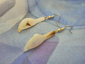 画像: 【ＳＯＬＤ　ＯＵＴ　ありがとうございました！】（ギリシャアクセサリー）シェル・パールビーズピアス【一点もの】