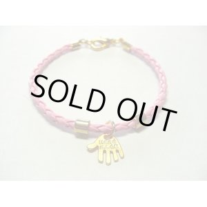 画像: 【ＳＯＬＤ　ＯＵＴ　ありがとうございました！】【定価2400円】（イスラエル）ハムサレザーブレスレット（ピンク）