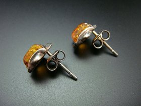 画像: 【ＳＯＬＤ　ＯＵＴ　ありがとうございました！】（ギリシャアクセサリー）琥珀ピアス