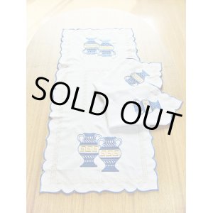 画像: 【ＳＯＬＤ　ＯＵＴ　ありがとうございました！】（ギリシャ雑貨）テーブルセンター＆ナプキン（ブルー）