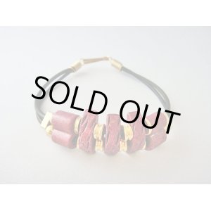 画像: 【ＳＯＬＤ　ＯＵＴ　ありがとうございました！】【４周年４０％オフセール！】（ギリシャアクセサリー）セラミックブレスレット（えんじ）【定価１８００円】