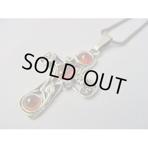 画像: 【ＳＯＬＤ　ＯＵＴ　ありがとうございました！】（ギリシャ）ビザンチン風・琥珀のクロスペンダントトップ