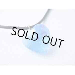画像: 【ＳＯＬＤ　ＯＵＴ　ありがとうございました！】【定価２３００円】（ギリシャアクセサリー）クリスタルハート・リバーシブルネックレス（ブルー）