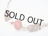 画像: 【ＳＯＬＤ　ＯＵＴ　ありがとうございました！】【半額セール！】（ギリシャアクセサリー）ミコノス・セラミックビーズネックレス（ワインレッド）【定価１９００円】