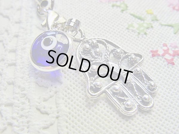 画像1: 【ＳＯＬＤ　ＯＵＴ　ありがとうございました！】ハムサ・イーブルアイ携帯ストラップ（濃紺）