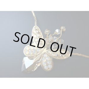 画像: 【ＳＯＬＤ　ＯＵＴ　ありがとうございました！】（ギリシャアクセサリー）スワロフスキークリスタル・バタフライネックレス（ゴールド）