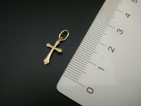 画像: 【ＳＯＬＤ　ＯＵＴ　ありがとうございました！】（ギリシャアクセサリー）ビザンチン風１４Ｋゴールド・クロスペンダントトップ