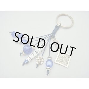 画像: 【ＳＯＬＤ　ＯＵＴ　ありがとうございました！】（ギリシャアクセサリー）イーブルアイ（ナザールボンジュウ）・渦巻き模様・メアンドロスキーチェーン（紺）