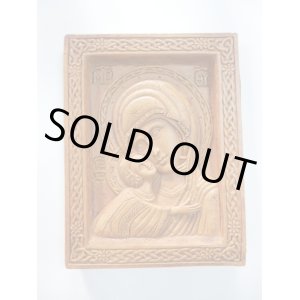 画像: 【ＳＯＬＤ　ＯＵＴ　ありがとうございました！】【送料無料】【ゆうパック】絵で描かれた聖書・イコン（微笑むマリア様とイエス・キリスト）【ギリシャ正教の聖地アトス山】