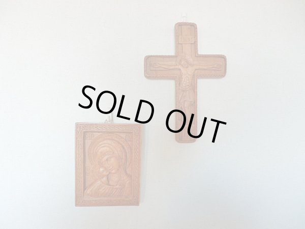 画像2: 【ＳＯＬＤ　ＯＵＴ　ありがとうございました！】【送料無料】【ゆうパック】絵で描かれた聖書・イコン（微笑むマリア様とイエス・キリスト）【ギリシャ正教の聖地アトス山】