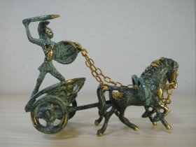 画像: 【お客様の声あり♪】（ギリシャ雑貨）アキレウスの馬車の置物（ブロンズ像）【ギリシャ神話】