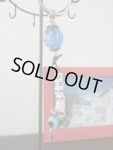 画像: 【ＳＯＬＤ　ＯＵＴ　ありがとうございました！】＼ラスト１つです！／（ギリシャアクセサリー）爽やかなＧＲＥＥＣＥ・イーブルアイ（ナザールボンジュウ）・渦巻き模様・メアンドロス模様キーチェーン（キーホルダー）