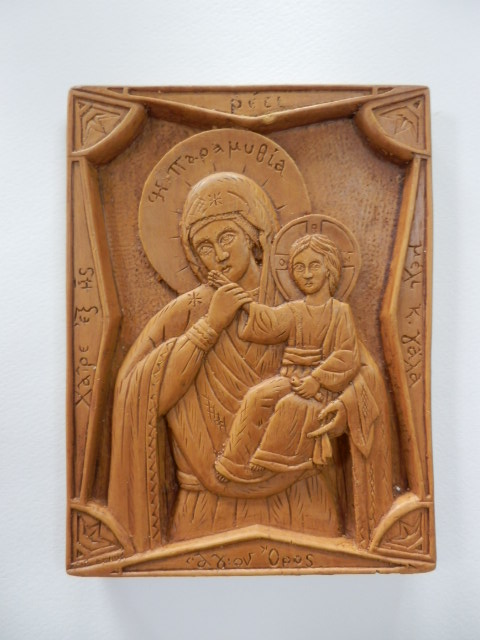 送料無料】（ギリシャ雑貨）絵で描かれた聖書・イコン（聖母マリアと